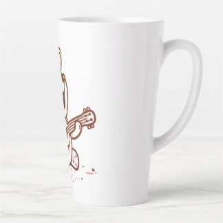 Dog, Guitarist, Musician Latte Mug