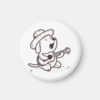 Dog, Guitarist, Musician Magnet