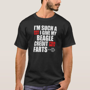 Dog Guy Beagle Fart Joke for Men Boy Beagle T-Shirt