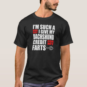Dog Guy Dachshund Fart Joke for Men Boy Dachshund T-Shirt