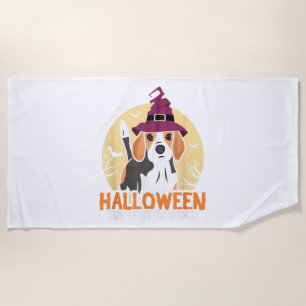 Dog Halloween             Beach Towel