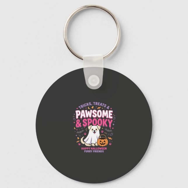 Dog Halloween Boo Crew (2) Keychain (Front)