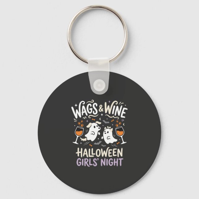 Dog Halloween Boo Crew Keychain (Front)