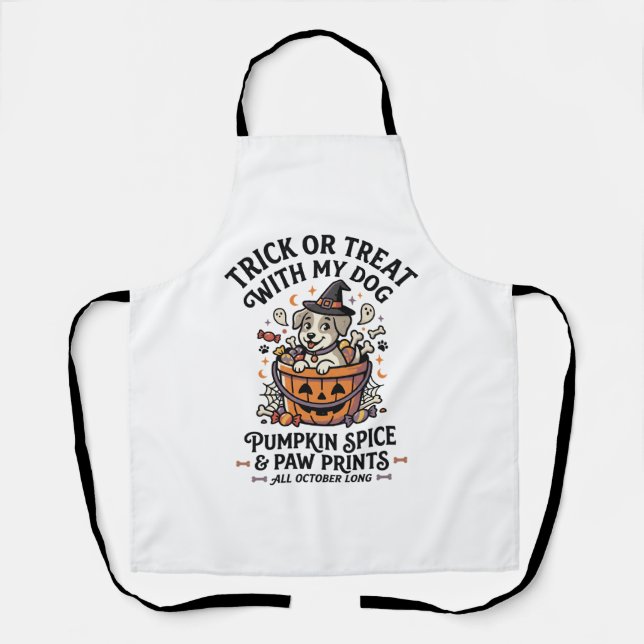 Dog Halloween Candy Night Apron (Front)