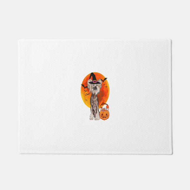 Dog Halloween Chinese Crested Jack O Lantern Pumpk Doormat (Front)