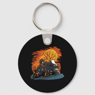 Dog Halloween Costume Gift - Horror Dogs Keychain