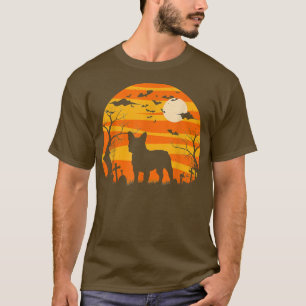Dog Halloween French Bulldog Dog Jack O Lantern Pu T-Shirt