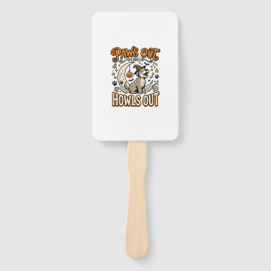 Dog Halloween Howl Party Hand Fan