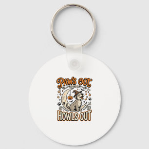 Dog Halloween Howl Party Keychain