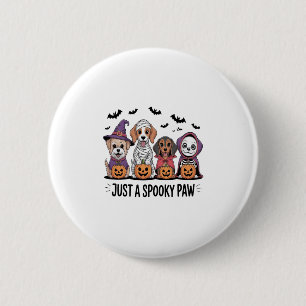 Dog Halloween Just a Spooky Paw 2 Inch Round Button