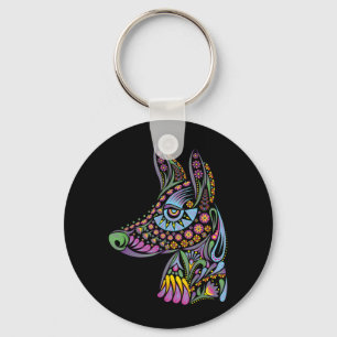 Dog Halloween Mexican - Colourful Costume Dog Keychain