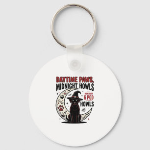 Dog Halloween Midnight Howls Keychain