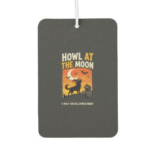 Dog Halloween Moon Howl Air Freshener