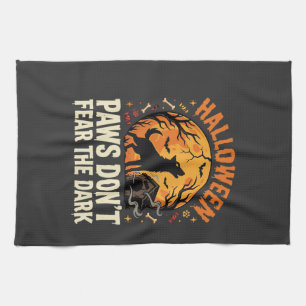 Dog Halloween Moon Paws Kitchen Towel