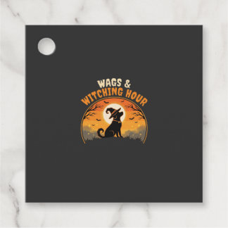 Dog Halloween Moonlight Favour Tags