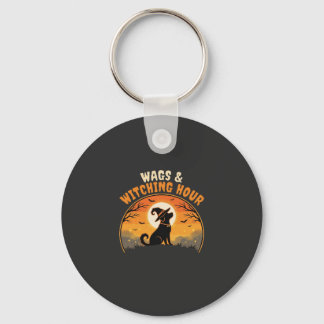 Dog Halloween Moonlight Keychain