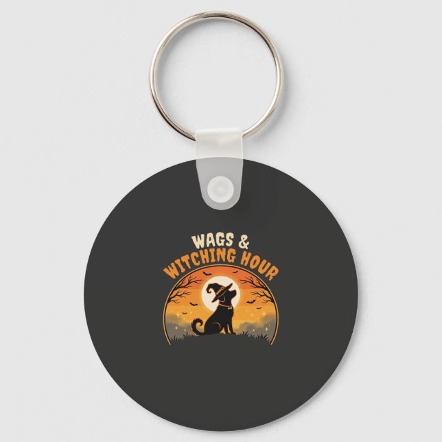 Dog Halloween Moonlight Keychain (Front)