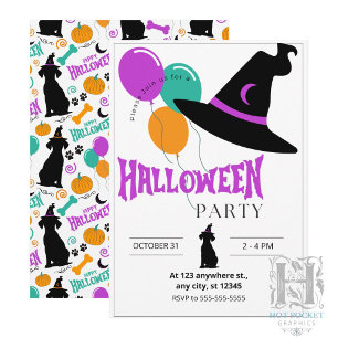 Dog Halloween Party Invitation
