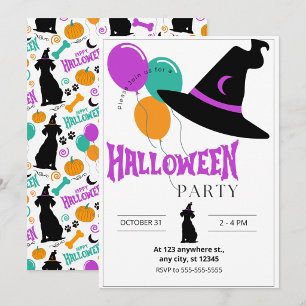 Dog Halloween Party Invitation