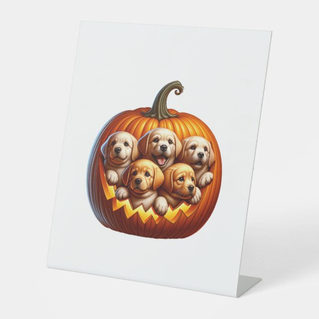 Dog Halloween Pedestal Sign (Front)