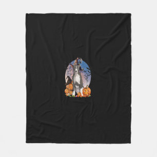 Dog Halloween Pitbull Jack O Lantern Pumpkin Tank  Fleece Blanket