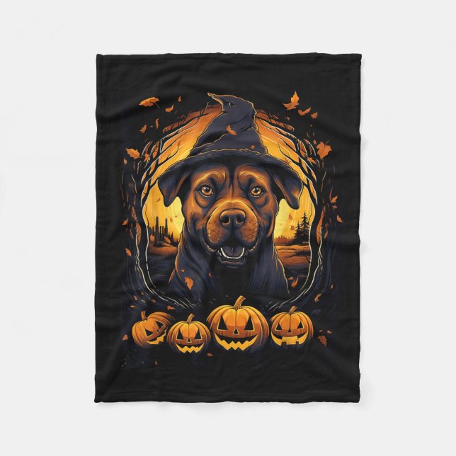 Dog Halloween T-Shirt1 Fleece Blanket (Front)