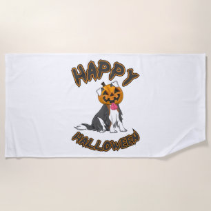 Dog Halloween T ShirtHappy Halloween Dog T Shirt Beach Towel
