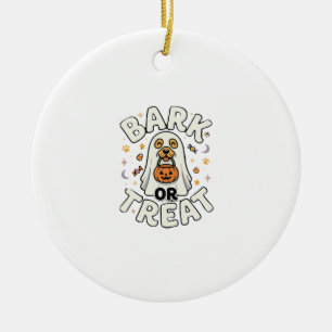 Dog Halloween Treat Squad Ceramic Ornament