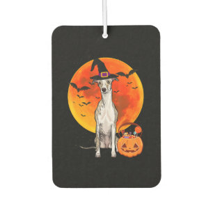 Dog Halloween Whippet Jack O Lantern Pumpkin T-Shi Air Freshener