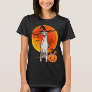 Dog Halloween Whippet Jack O Lantern Pumpkin T-Shi T-Shirt