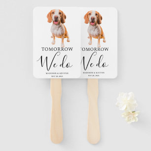 Dog Hand Fan Wedding 