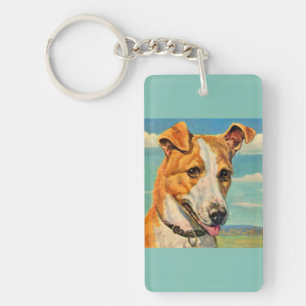dog handsome dog keychain