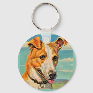 dog handsome dog keychain
