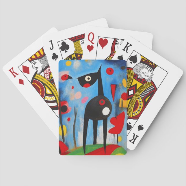 Dog Harmony: An Ode to Joan Miró Playing Cards (Back)