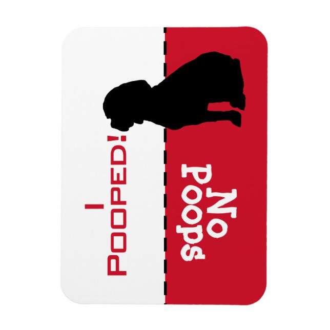 Dog Has To Go Potty Poop Magnet, beagle hound Magnet (Vertical)