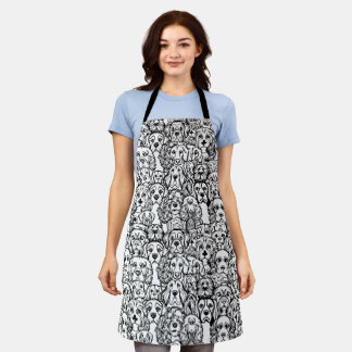 Dog Head Pattern Apron