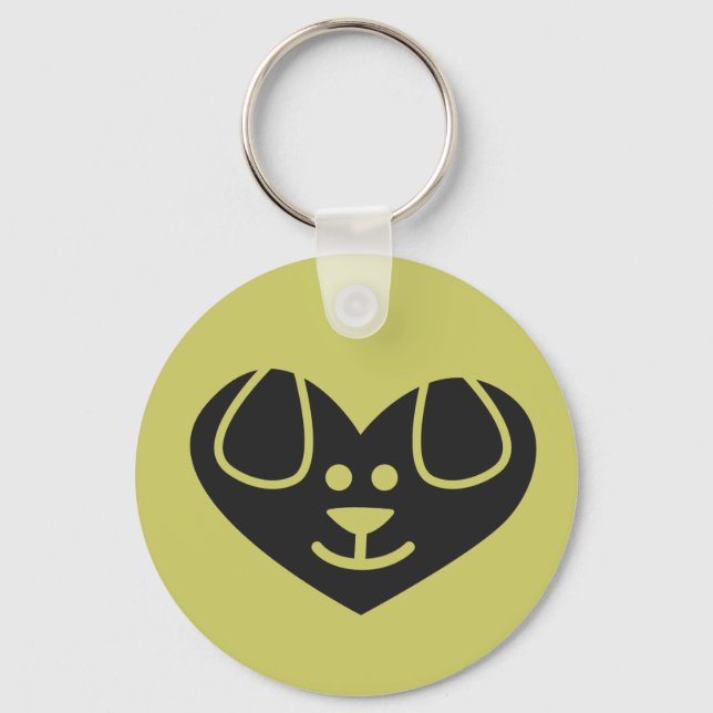 Dog Heart 2 Keychain (Front)