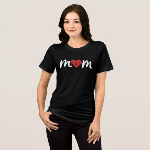 Dog Heart Mom Minimalist Love Tri-Blend Shirt