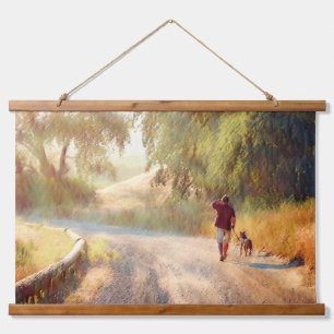 DOG HEAVEN Wood Topped Wall Tapestry