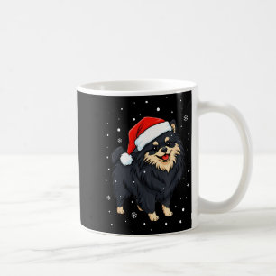 Dog Holiday Meranian Dog Santa Illustration - Fluf Coffee Mug