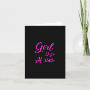 Dog Horse Cute Funny Horseback Riding Gift Women Card