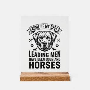 Dog Horse Lover Vintage Leading Men Design_1 Acrylic Sign