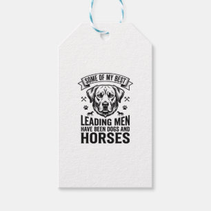 Dog Horse Lover Vintage Leading Men Design_1 Gift Tags