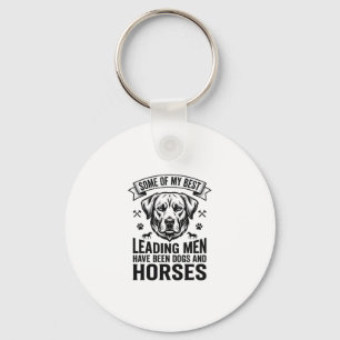 Dog Horse Lover Vintage Leading Men Design_1 Keychain