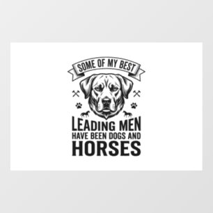 Dog Horse Lover Vintage Leading Men Design_1 Window Cling