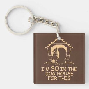 DOG HOUSE custom colour key chain