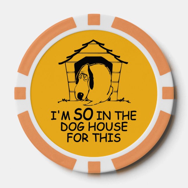 DOG HOUSE custom colour poker chips (Front)