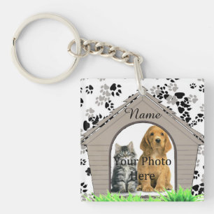 Dog House Custom Memorial Keychain