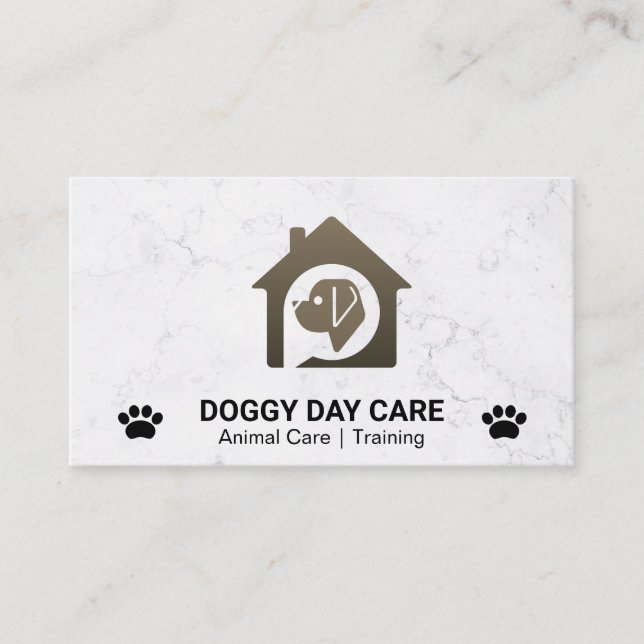Dog House Logo | Animal Services Business Card (Front)