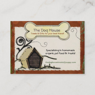Dog House ORGANIC PET TREATS FOOD Business Card
